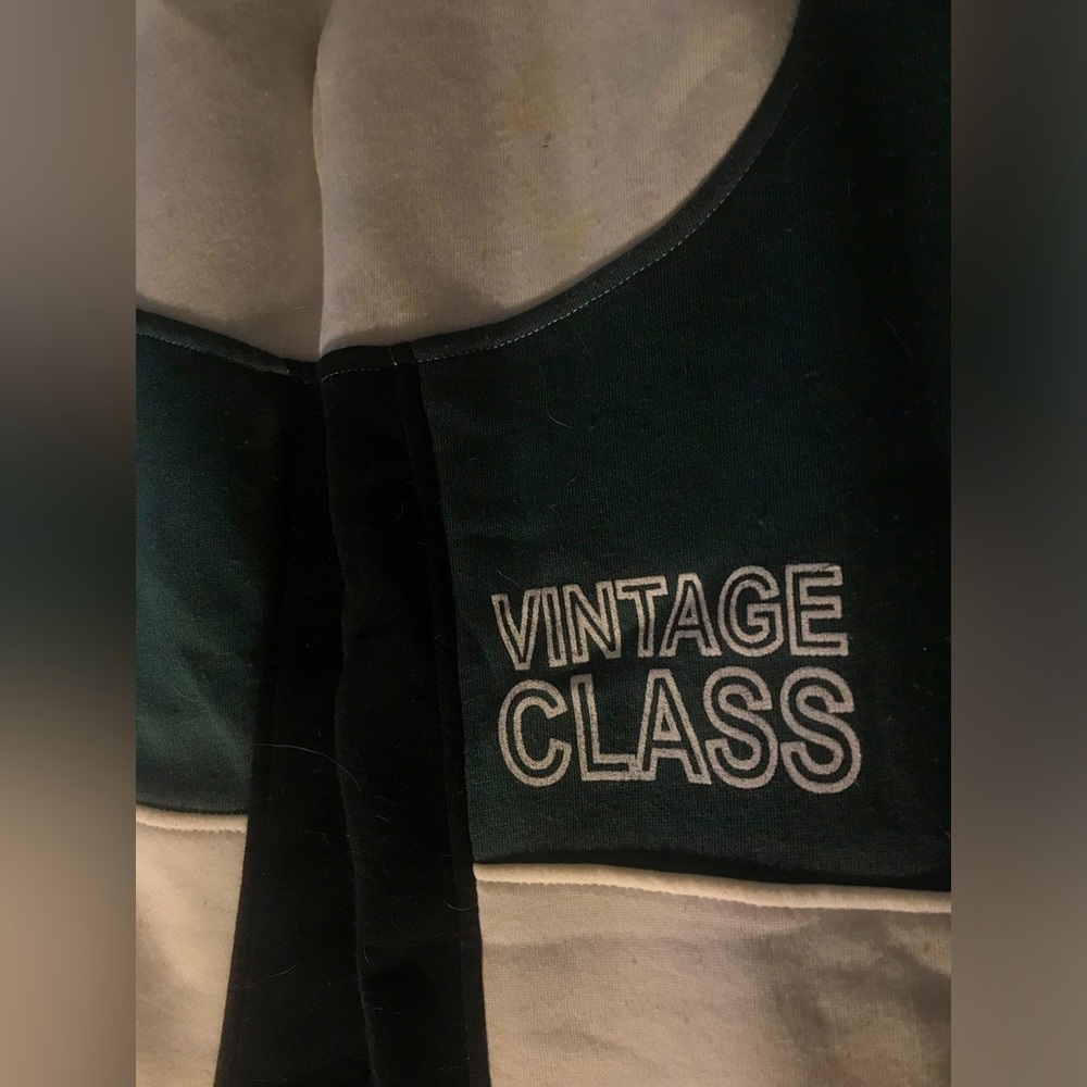 TRENDY GREEN PATCHWORK JOGGERS “VINTAGE CLASS” NEVER WORN WITHOUT TAGS! SIZE XS
